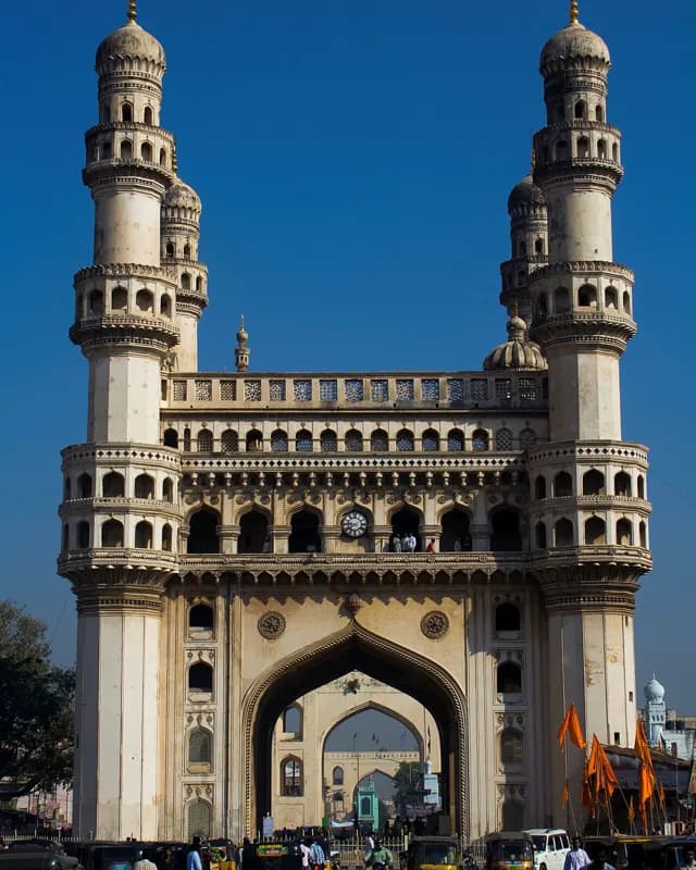 The Charminar's four minarets, Hyderabad