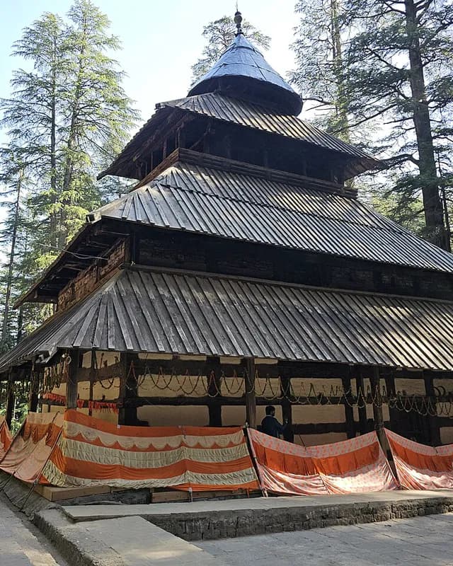 The pagoda-style Hidimba Devi temple among deodars