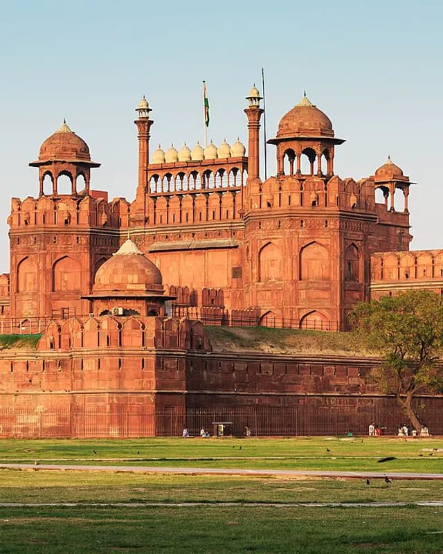 The Red Fort's sandstone walls, Delhi